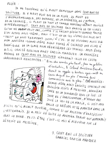 «Le retour» planche 3 extrait de La Traversée de ma bibliothèque © Luca Merlini