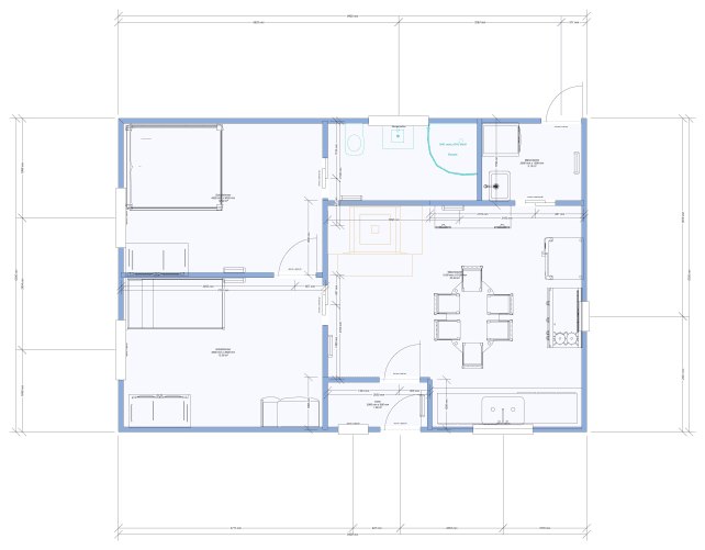 Geplanter Grundriss Standardhaus