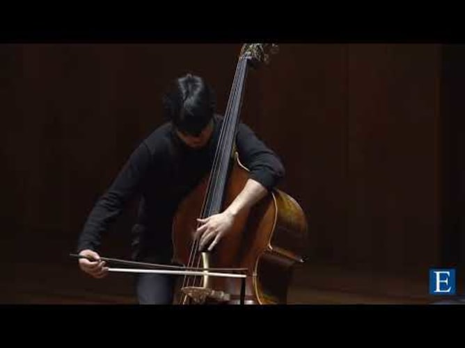 Allegro alla Mendelssohn. (Double bass loaned by Andres Arroyo)