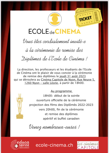 Invitation par l'école de cinéma de Genève