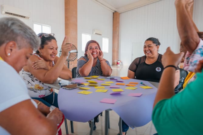 Membres d’un collectif lors d’un de nos ateliers participatifs de co-création de la plateforme.