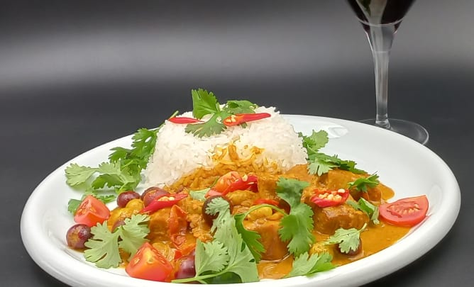 Fertig Menü Hanftofu Curry Masala Goa Style