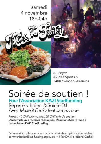 Flyer soirée de soutien du 4 novembre