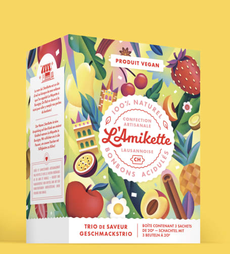 Nouvelle boîte L'AmiKette contenant 3 sachets de saison