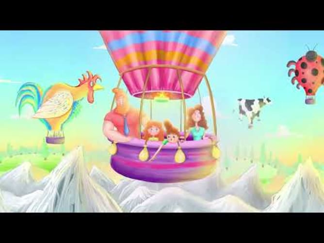 Juju et Maxou en montgolfière