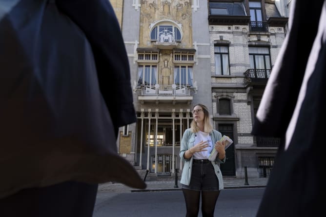 Visite de la Maison Cauchie lors des Journées du Matrimoine à Bruxelles organisées par L'architecture qui dégenre en 2022 © Valentine Jamis