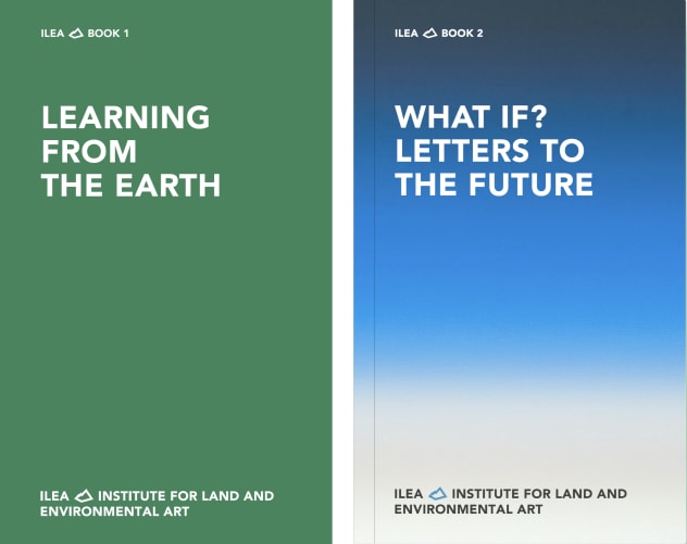 li: Cover «Learning from the Earth» (2023), re: Cover: What if? Letters to the future (2024)