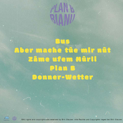 Plan B Trackliste