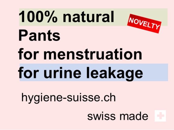 100% natural  - Pants for menstruation / for urine leakage