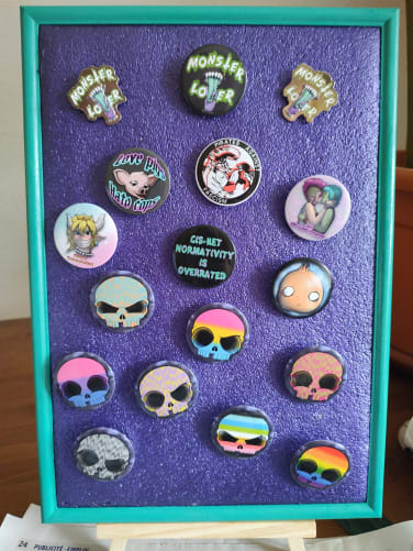 some pins