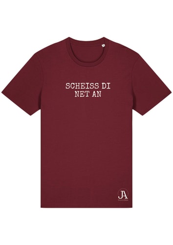 «Scheiß di net an» T-Shirt (burgundy)