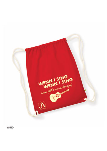 «Wenn I sing» Bio-Turnbeutel (classic red)