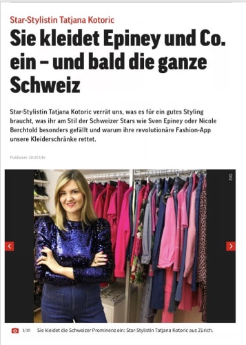 Blick Artikel über Tatjana und Fashion App