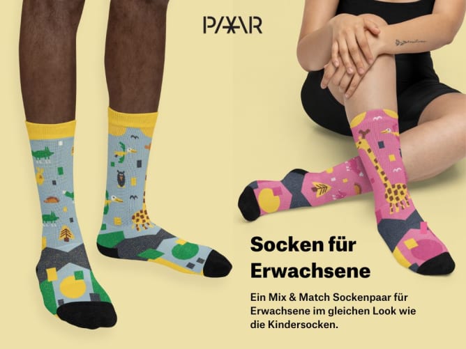 Socken für Erwachsene | Blau & Pink