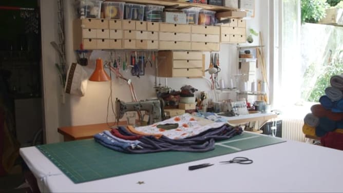 anna * pollack Besuch im Atelier