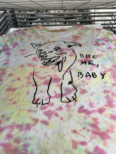 Fan Shirt frisch nach dem Druck