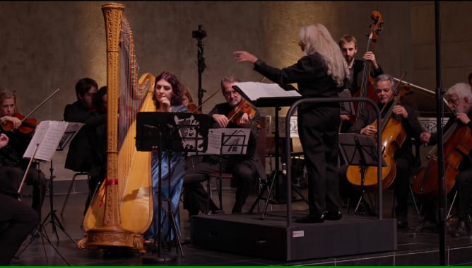 Maestro Gabriella Carli conducts the concert