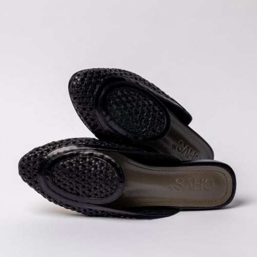 Nice woven leather mules 