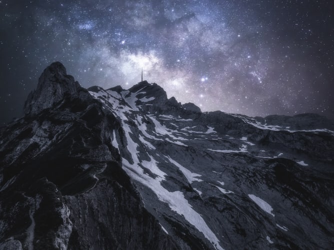 Der Säntis bei Nacht