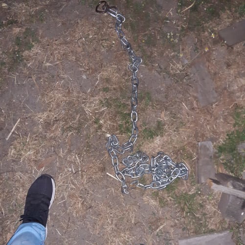 Ma chaîne pesait 3,5 kilos. 