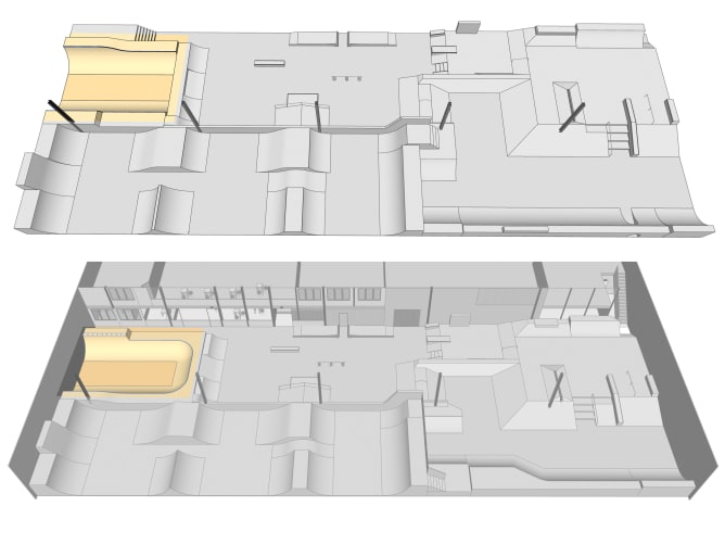 Plan ohne/mit Bowlcorner