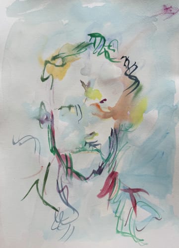 Stefan, kleines Porträt, Aquarell