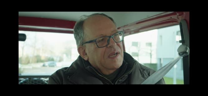 Capture d’écran d’une interview du film