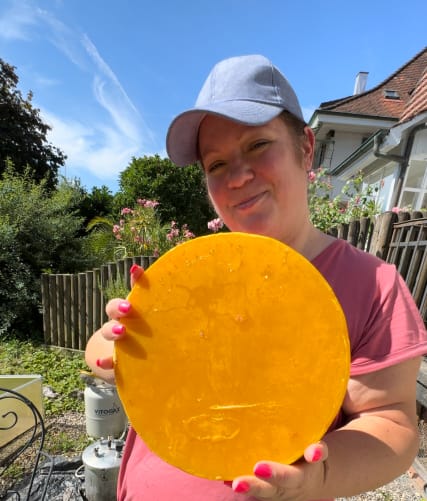 Bienenwachsproduktion für die Kerzen