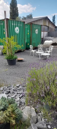 Containers maritimes et future terrasse