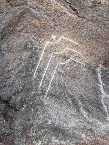 Signature engraved in rock/ Ireland