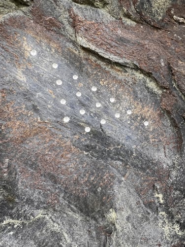 Signature engraved in rock/ Ireland