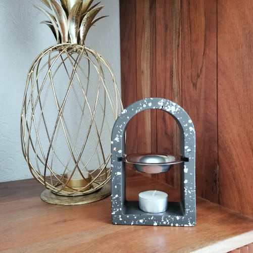 Brûleur pour fondants, décor terrazzo recyclé 