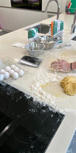 Backen der Pasta