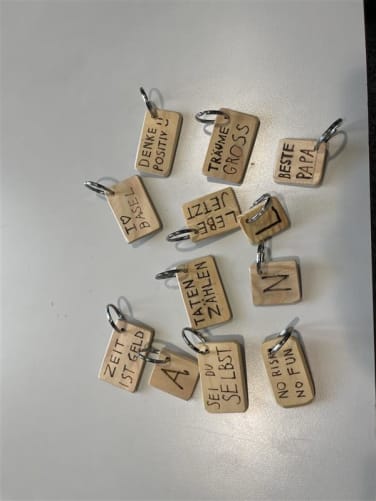 Endprodukt von den Schlüsselanhänger
