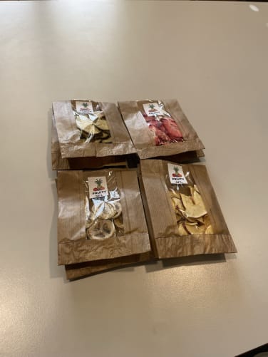 Endprodukt von den gedörrten Früchten
