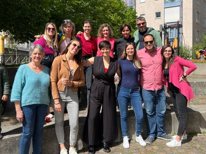 Une partie de la formidable équipe Kerma: Dominique, Julie, Maude, Maire-Aude, Emeline, Marie, Sandra, Maguy, Gaëlle Eddy, Fred, Virginie
