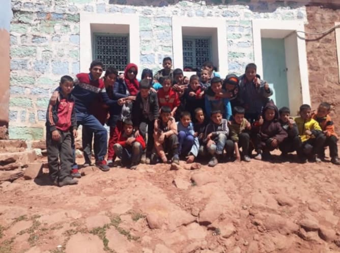 L'ancienne école, avant le tremblement de terre