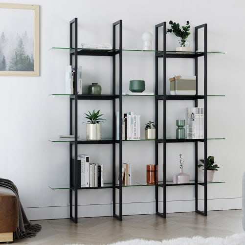 2 Signature - pine black shelves + glass