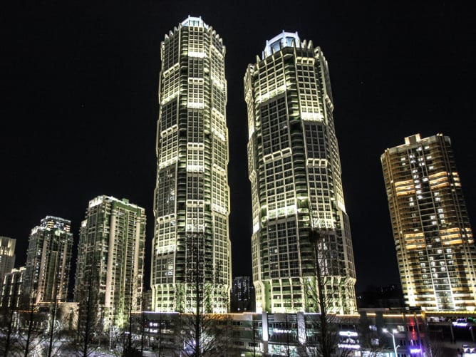 Pyongyang by night