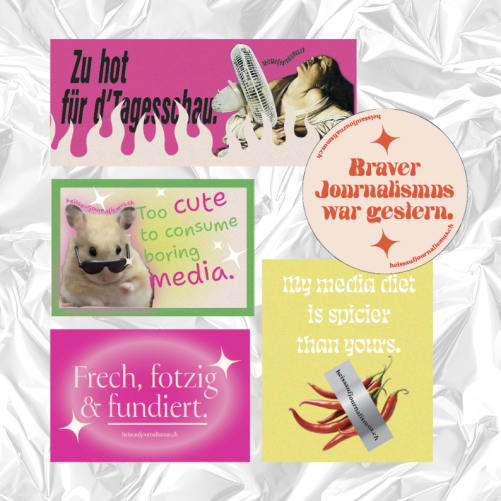 Für nur 30 Franken kriegst du dieses nice Sticker-Set, chasch no??? / Designt von Rejane Schrago