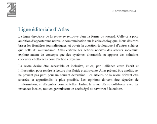 Ligne éditoriale de Swiss Atlas