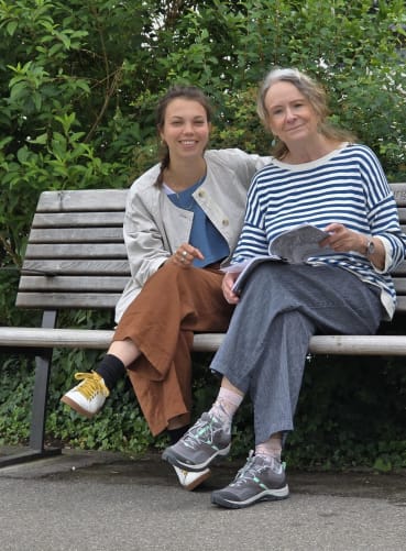 Un duo complice: Lucie Fiore, illustratrice, et Dominique de Rivaz, auteure de Croc'Moustique.