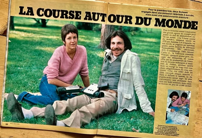 Avec Gérard Crittin, sur la Course autour du monde (crédit photo: L'Illustré)