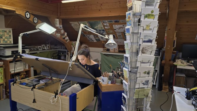Visite dans l'atelier de Lucie