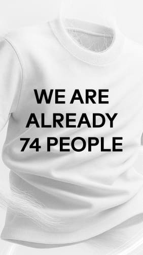 Vorlage / Template WE ARE ALREADY 74 PEOPLE