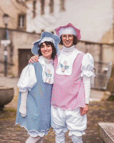 Für den Karneval der Bolzes wagen wir alles! (sogar die Windeln...). Denn Kreativität bedeutet auch, dass man weiß, wie man Spaß hat.