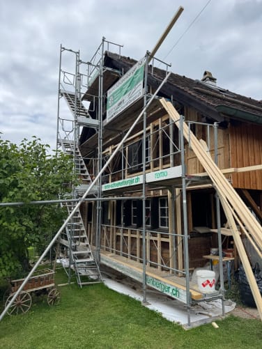 Sicht auf die «nackte» Fassade