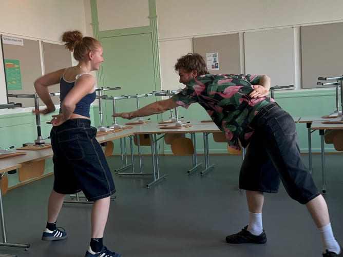 Ninja-Spiel zum Einwärmen