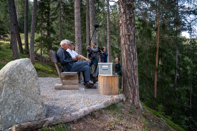 @ Dürrenmattbank. Making of «Herbstfeuer» © Diana Ulrich