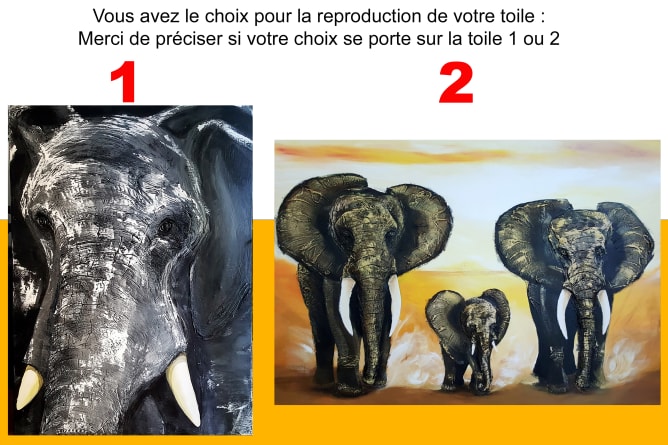 La toile de 60 x 90 cm, imprimée et livrée avec son chassis